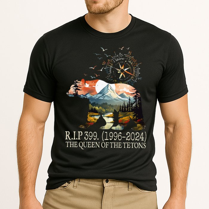 Grizzly 399 28 Years Old Memory The Queen Of The Tetons Performance Shirt