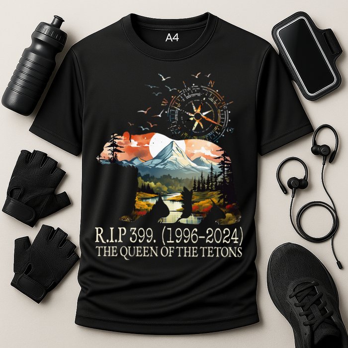 Grizzly 399 28 Years Old Memory The Queen Of The Tetons Performance Shirt