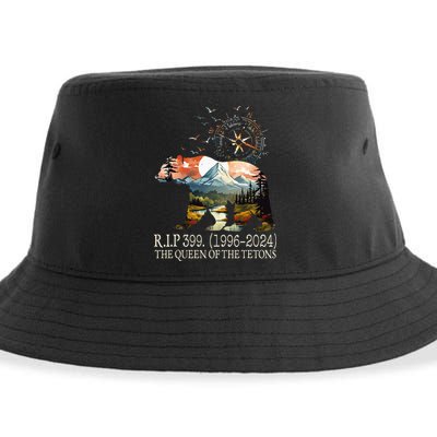 Grizzly 399 28 Years Old Memory The Queen Of The Tetons Sustainable Bucket Hat