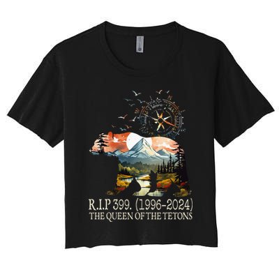 Grizzly 399 28 Years Old Memory The Queen Of The Tetons Crop Top