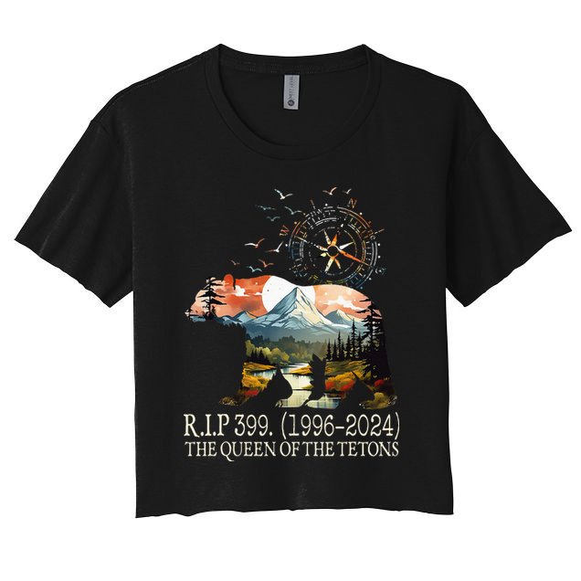 Grizzly 399 28 Years Old Memory The Queen Of The Tetons Crop Top