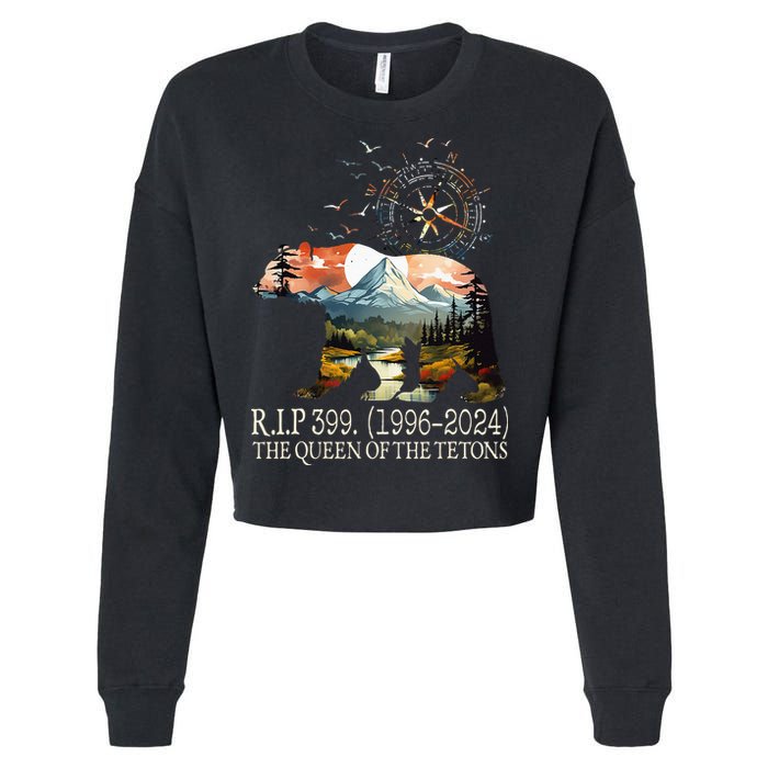 Grizzly 399 28 Years Old Memory The Queen Of The Tetons Cropped Pullover Crew