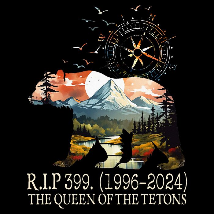 Grizzly 399 28 Years Old Memory The Queen Of The Tetons Wool Snapback Cap