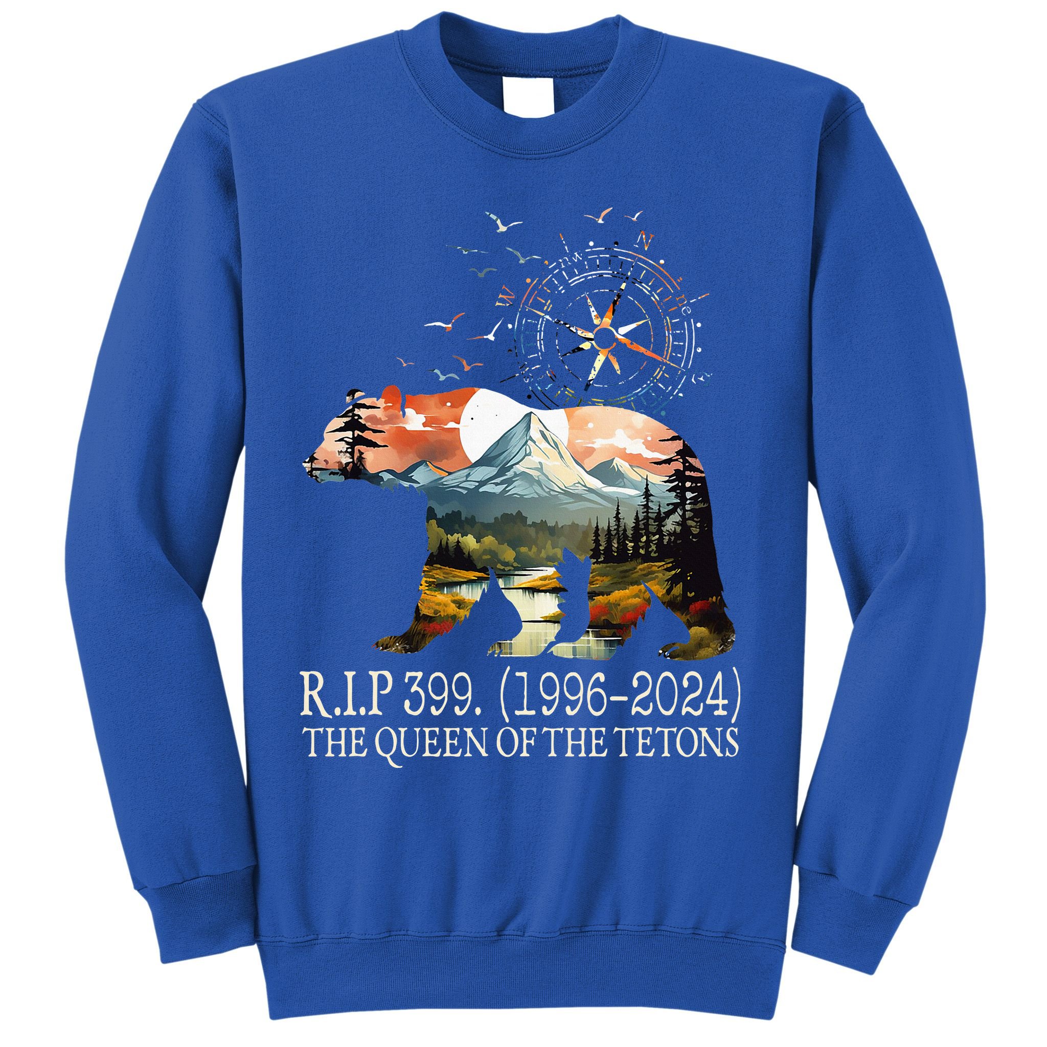 Grizzly 399 28 Years Old Memory The Queen Of The Tetons Sweatshirt