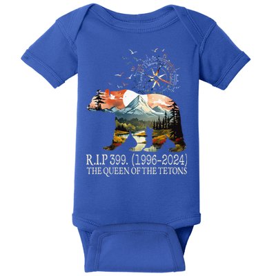 Grizzly 399 28 Years Old Memory The Queen Of The Tetons Baby Bodysuit