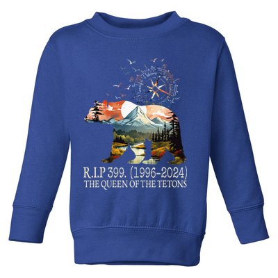 Grizzly 399 28 Years Old Memory The Queen Of The Tetons Toddler Sweatshirt