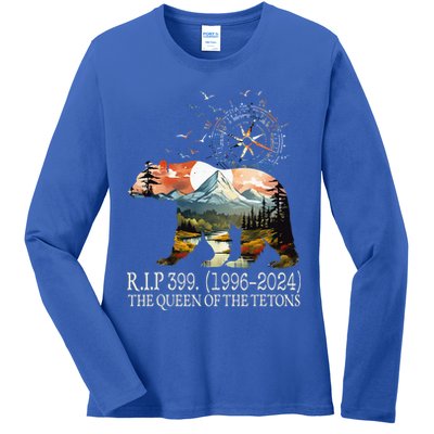 Grizzly 399 28 Years Old Memory The Queen Of The Tetons Ladies Long Sleeve Shirt