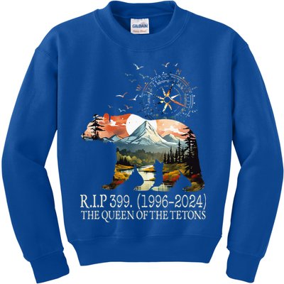 Grizzly 399 28 Years Old Memory The Queen Of The Tetons Kids Sweatshirt