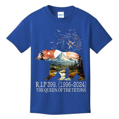 Grizzly 399 28 Years Old Memory The Queen Of The Tetons Kids T-Shirt