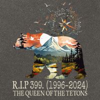 Grizzly 399 28 Years Old Memory The Queen Of The Tetons Cotton Canvas Backpack