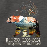 Grizzly 399 28 Years Old Memory The Queen Of The Tetons Vector Backpack