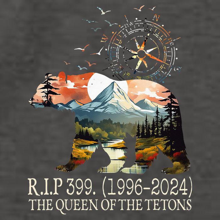 Grizzly 399 28 Years Old Memory The Queen Of The Tetons Vector Backpack