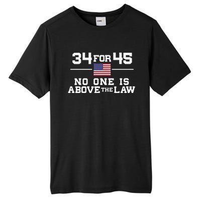 Guilty 34 Counts Of Fraud 34 For 45 Not One Above Law Tall Fusion ChromaSoft Performance T-Shirt