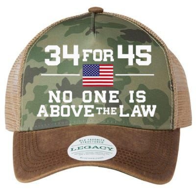 Guilty 34 Counts Of Fraud 34 For 45 Not One Above Law Legacy Tie Dye Trucker Hat