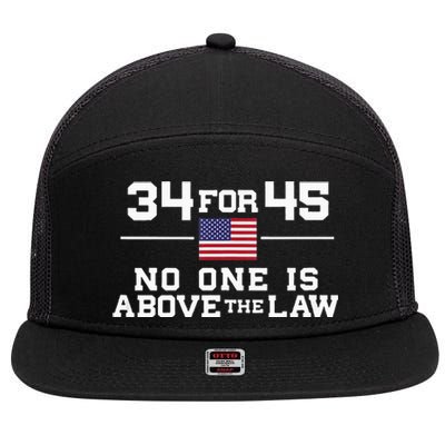 Guilty 34 Counts Of Fraud 34 For 45 Not One Above Law 7 Panel Mesh Trucker Snapback Hat