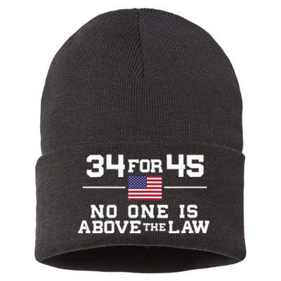 Guilty 34 Counts Of Fraud 34 For 45 Not One Above Law Sustainable Knit Beanie