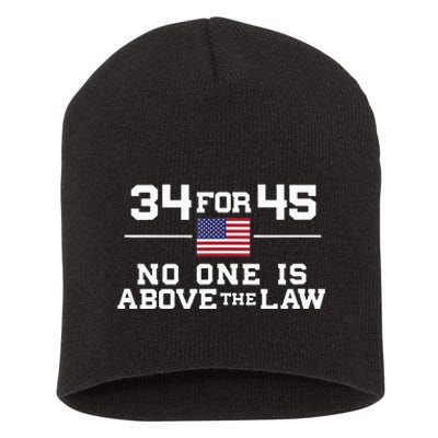 Guilty 34 Counts Of Fraud 34 For 45 Not One Above Law Short Acrylic Beanie