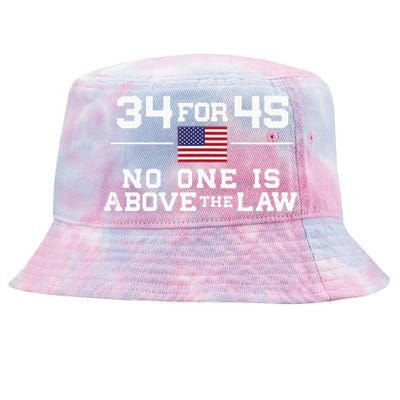 Guilty 34 Counts Of Fraud 34 For 45 Not One Above Law Tie-Dyed Bucket Hat