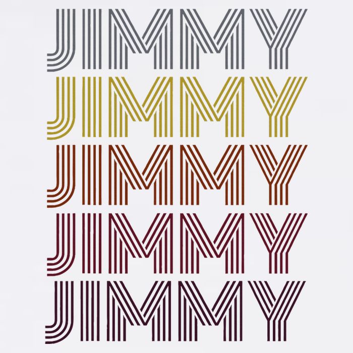 Graphic 365 First Name Jimmy Retro Pattern Vintage Style Full-Length Apron With Pockets