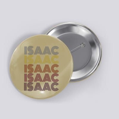 Graphic 365 First Name Isaac Retro Pattern Button