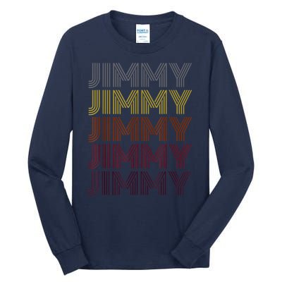 Graphic 365 First Name Jimmy Retro Pattern Vintage Style Tall Long Sleeve T-Shirt