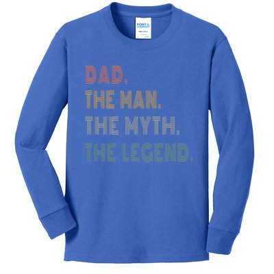 Graphic 365 Fathers Day Dad The Retro Vintage Style Great Gift Kids Long Sleeve Shirt