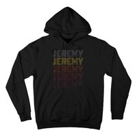 Graphic 365 First Name Jeremy Retro Pattern Vintage Style Hoodie