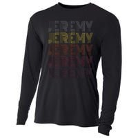 Graphic 365 First Name Jeremy Retro Pattern Vintage Style Cooling Performance Long Sleeve Crew