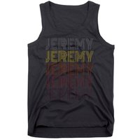 Graphic 365 First Name Jeremy Retro Pattern Vintage Style Tank Top