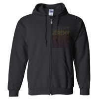 Graphic 365 First Name Jeremy Retro Pattern Vintage Style Full Zip Hoodie