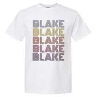 Graphic 365 First Name Blake Retro Pattern Vintage Style Garment-Dyed Heavyweight T-Shirt