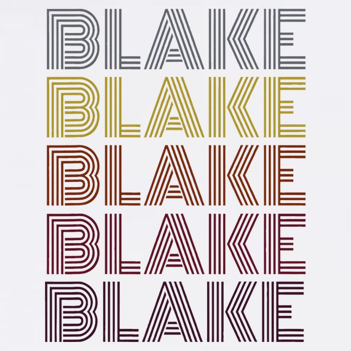 Graphic 365 First Name Blake Retro Pattern Vintage Style Full-Length Apron With Pockets