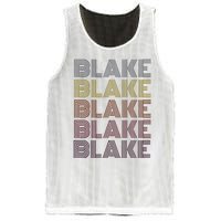 Graphic 365 First Name Blake Retro Pattern Vintage Style Mesh Reversible Basketball Jersey Tank