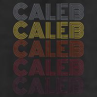 Graphic 365 First Name Caleb Retro Pattern Vintage Style Knit Cap Winter Beanie