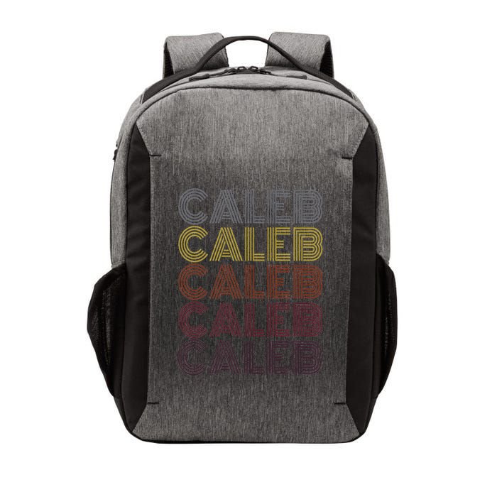 Graphic 365 First Name Caleb Retro Pattern Vintage Style Vector Backpack
