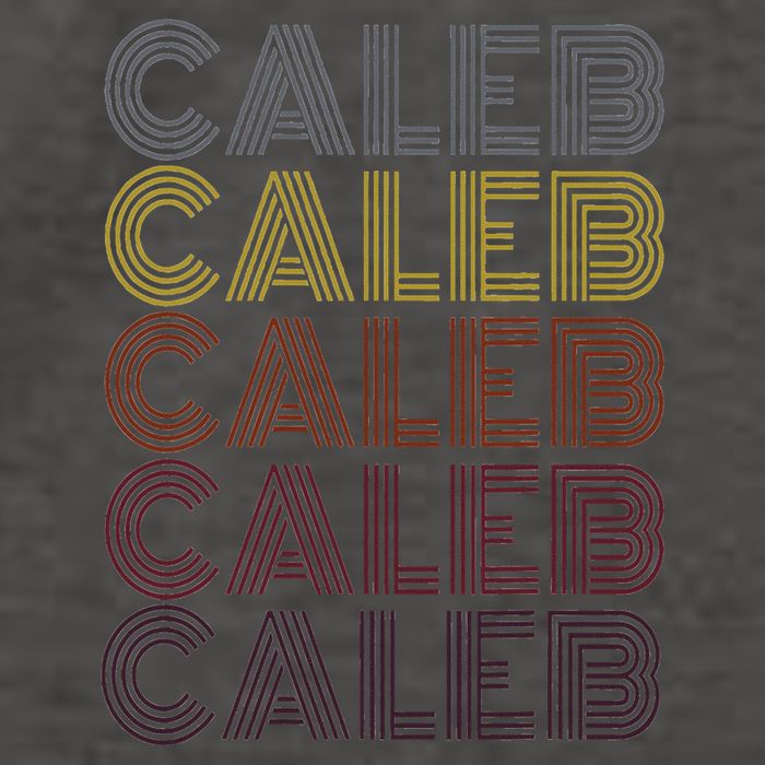 Graphic 365 First Name Caleb Retro Pattern Vintage Style Vector Backpack