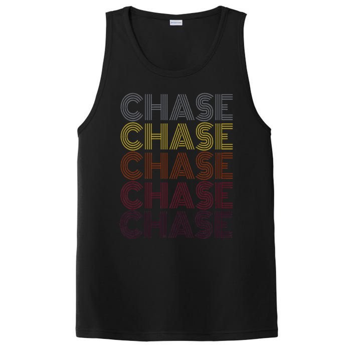 Graphic 365 First Name Chase Retro Pattern Vintage Style PosiCharge Competitor Tank