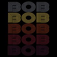 Graphic 365 First Name Bob Retro Pattern Vintage Style Button