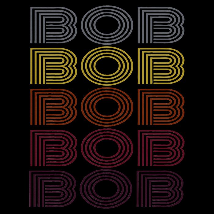 Graphic 365 First Name Bob Retro Pattern Vintage Style Button