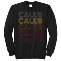 Graphic 365 First Name Caleb Retro Pattern Vintage Style Sweatshirt