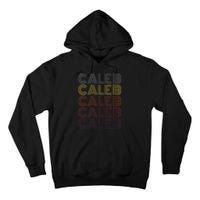 Graphic 365 First Name Caleb Retro Pattern Vintage Style Tall Hoodie