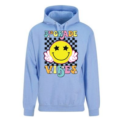 Girl 3rd Grade Vibes Smile Face Back To School Third Grade Unisex Surf Hoodie