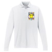 Girl 3rd Grade Vibes Smile Face Back To School Third Grade Performance Long Sleeve Polo