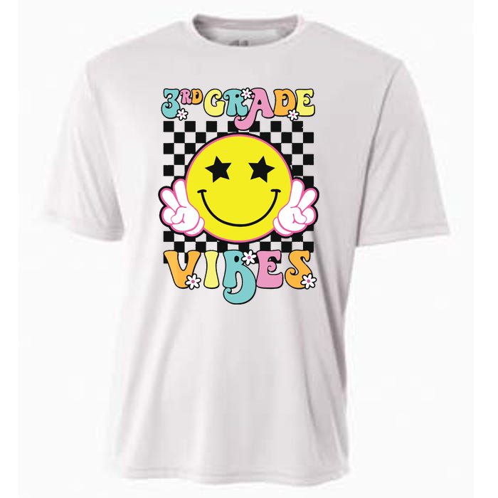 Girl 3rd Grade Vibes Smile Face Back To School Third Grade Cooling Performance Crew T-Shirt