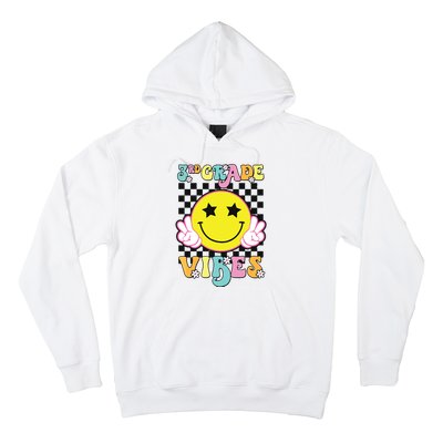 Girl 3rd Grade Vibes Smile Face Back To School Third Grade Hoodie