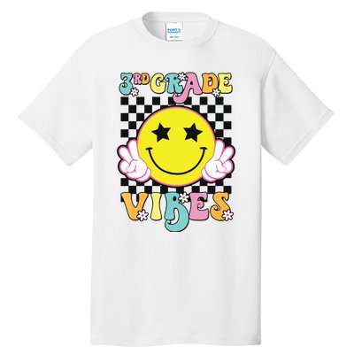 Girl 3rd Grade Vibes Smile Face Back To School Third Grade Tall T-Shirt