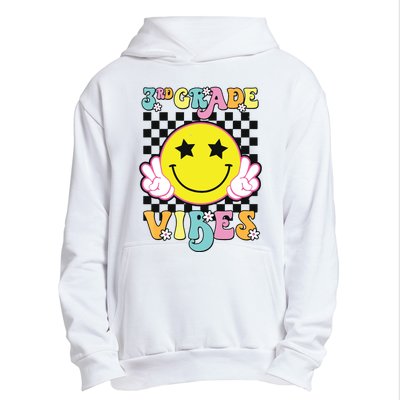 Girl 3rd Grade Vibes Smile Face Back To School Third Grade Urban Pullover Hoodie