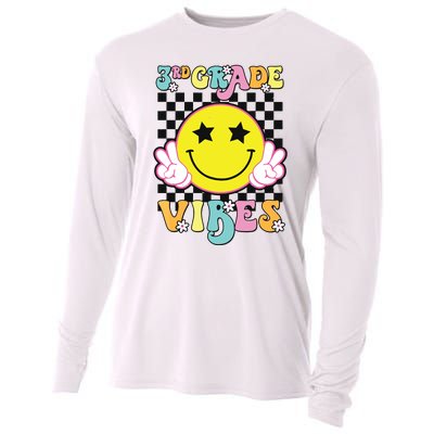 Girl 3rd Grade Vibes Smile Face Back To School Third Grade Cooling Performance Long Sleeve Crew