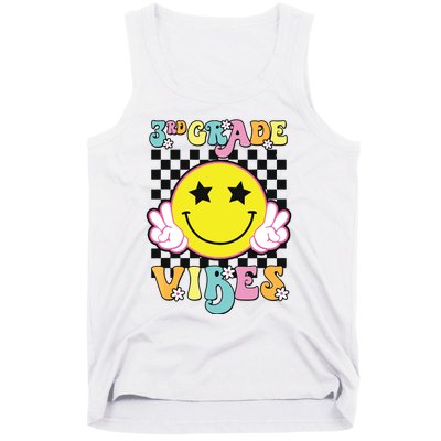 Girl 3rd Grade Vibes Smile Face Back To School Third Grade Tank Top