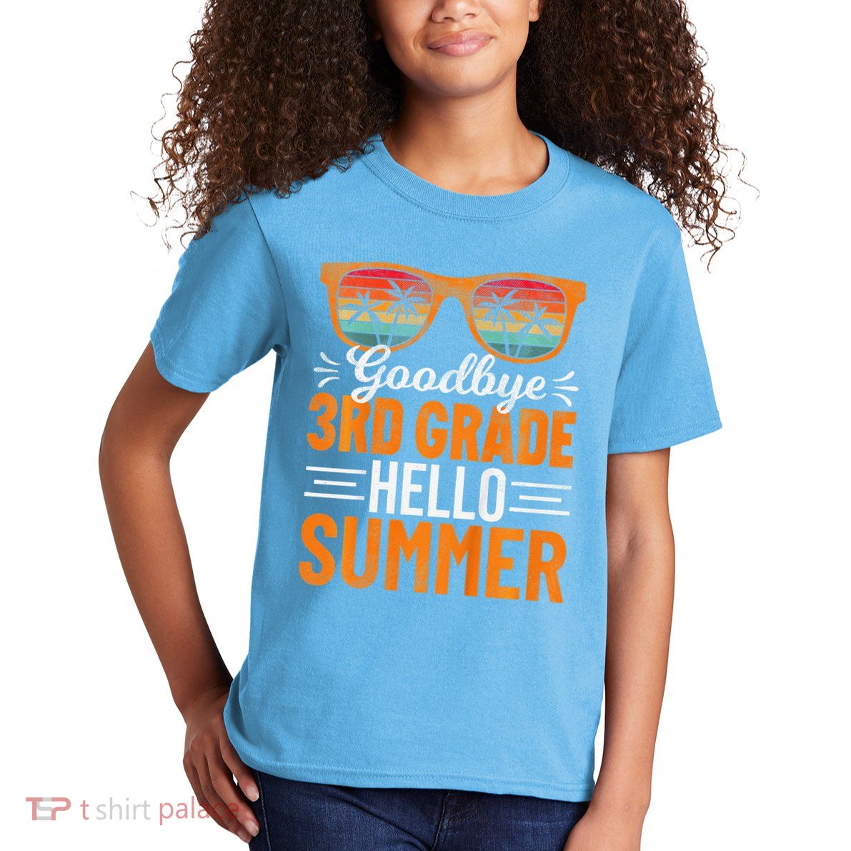 Goodbye 3rd Grade Hello Summer Third Grade Kids T-Shirt